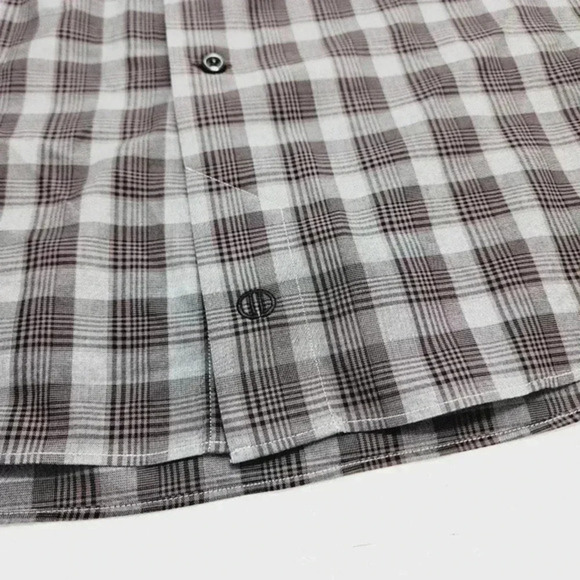David Donahue Button down Long sleeve Plaid Men's M Dress Shirt - Picture 5 of 6